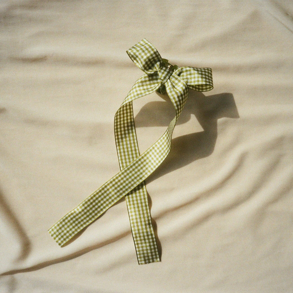 Gingham Bow Mini Claw