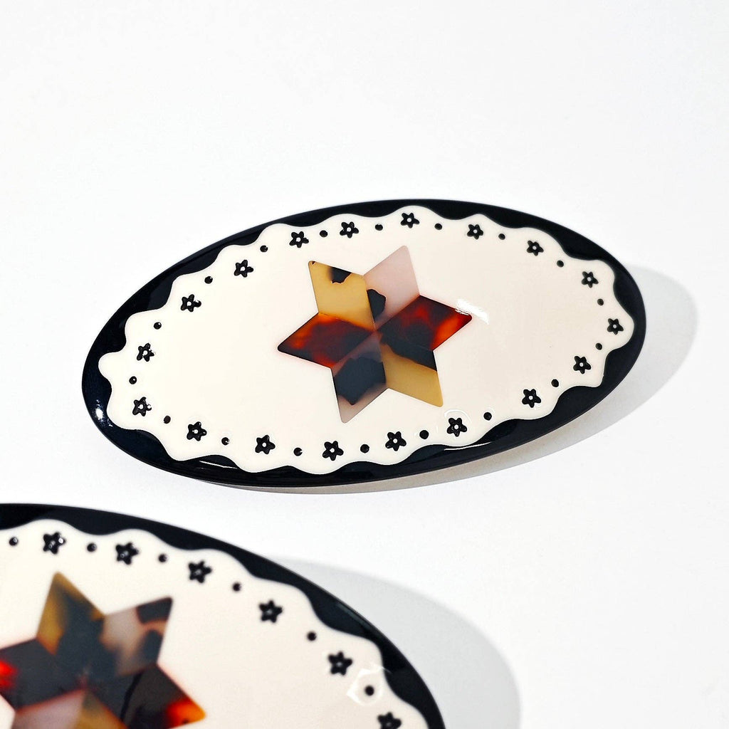 Tortoise Star Ponytail Barrette