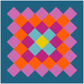 "Rashida" Granny Square | 2" Glitter Quilt Block Sticker