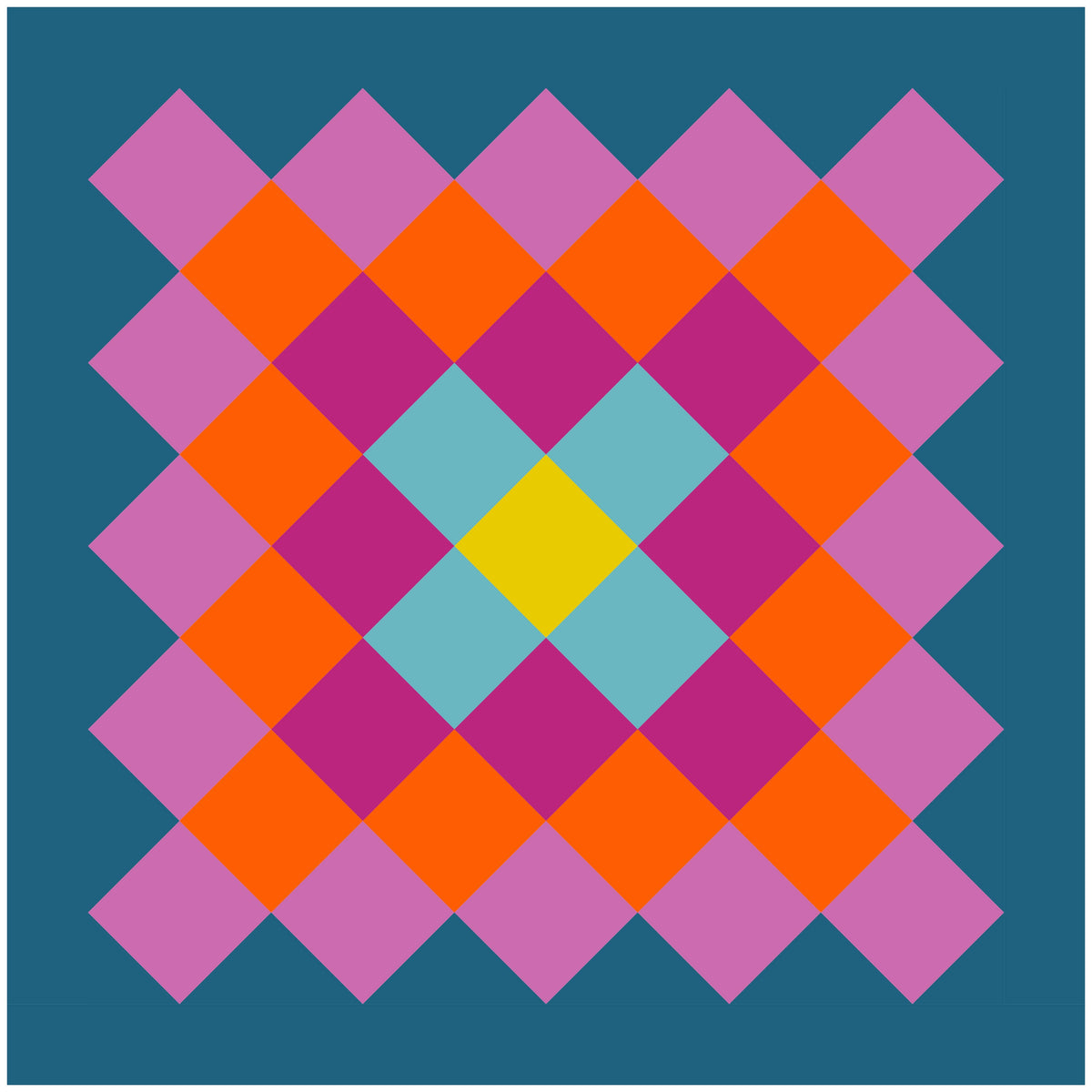 "Rashida" Granny Square | 2" Glitter Quilt Block Sticker