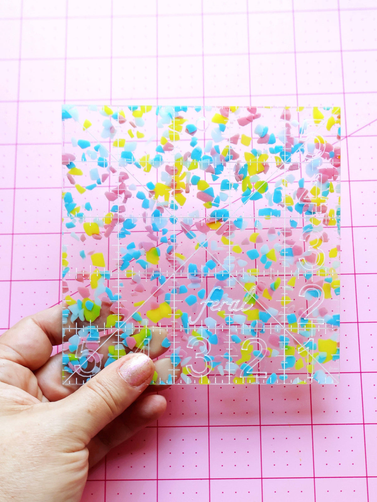 Charm square ruler: Iridescent