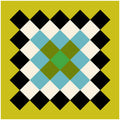 "Alexia" Granny Square | 2" Glitter Quilt Block Sticker