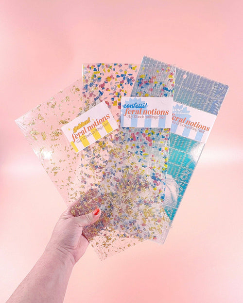 6 x 12 Quilting Ruler: Confetti