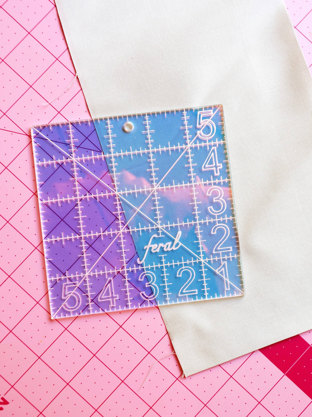 Charm square ruler: Iridescent