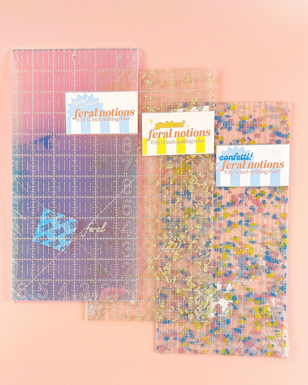 6 x 12 Quilting Ruler: Confetti