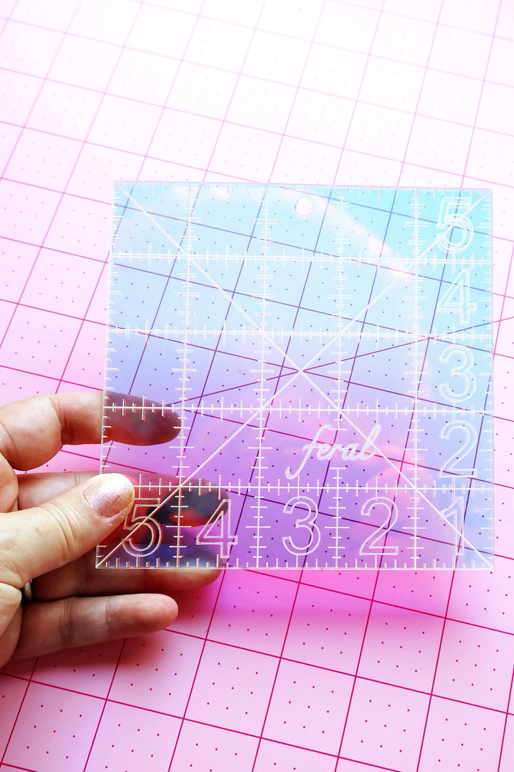 Charm square ruler: Iridescent