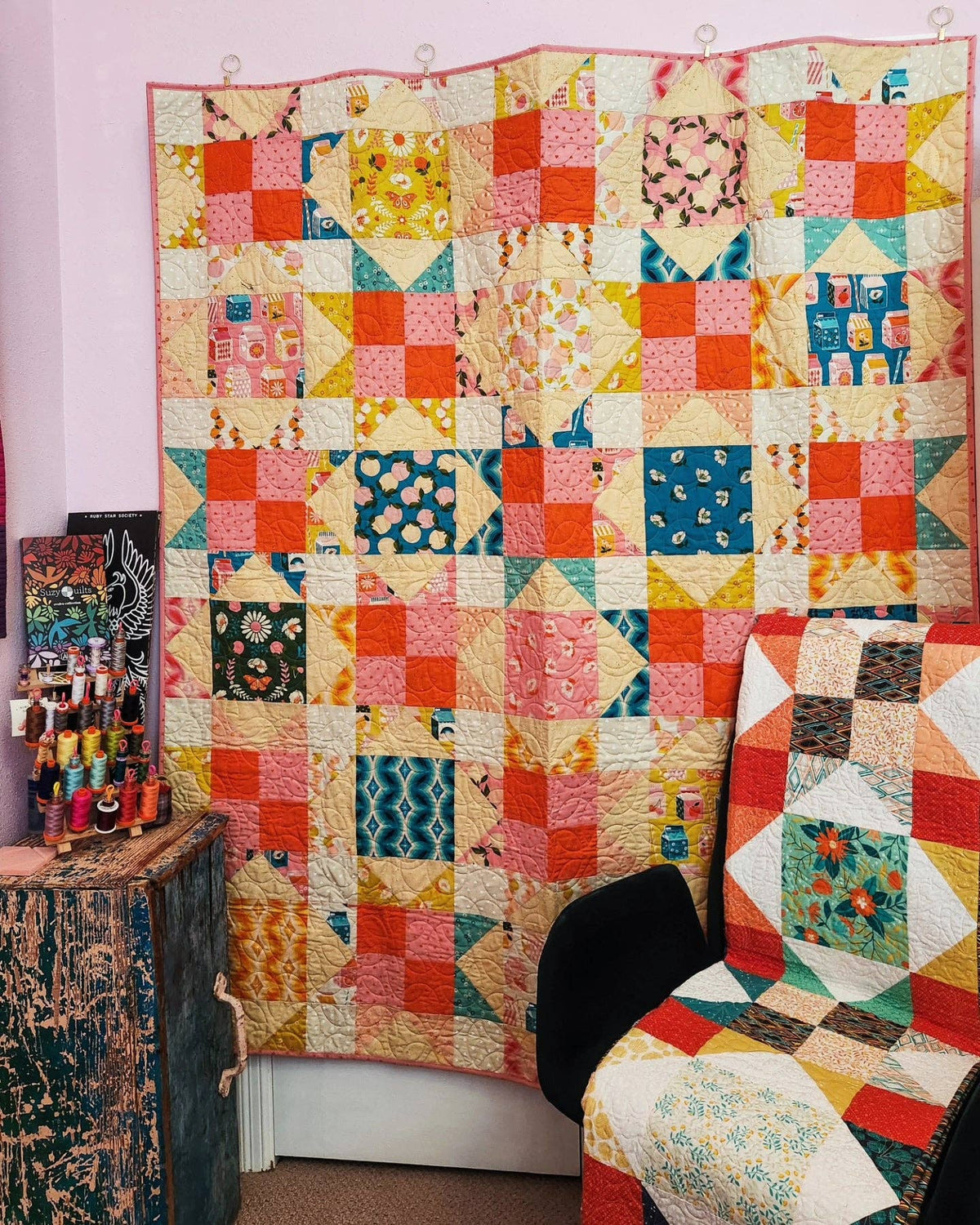 Star-Patched Lovers | CKQ-2401 Quilt Pattern