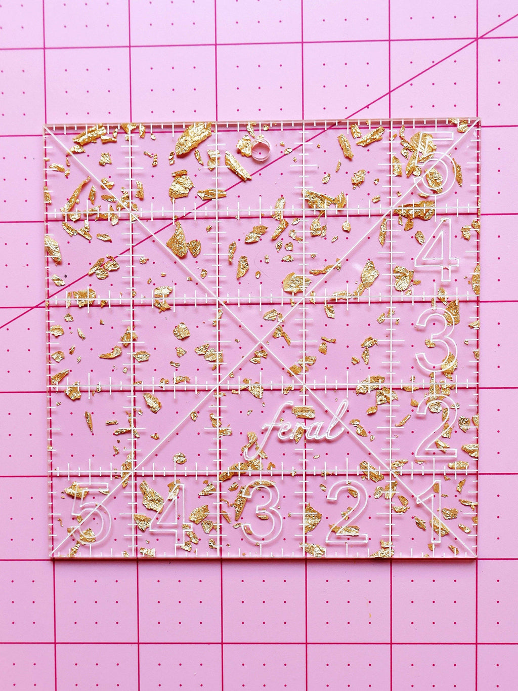 Charm square ruler: Iridescent