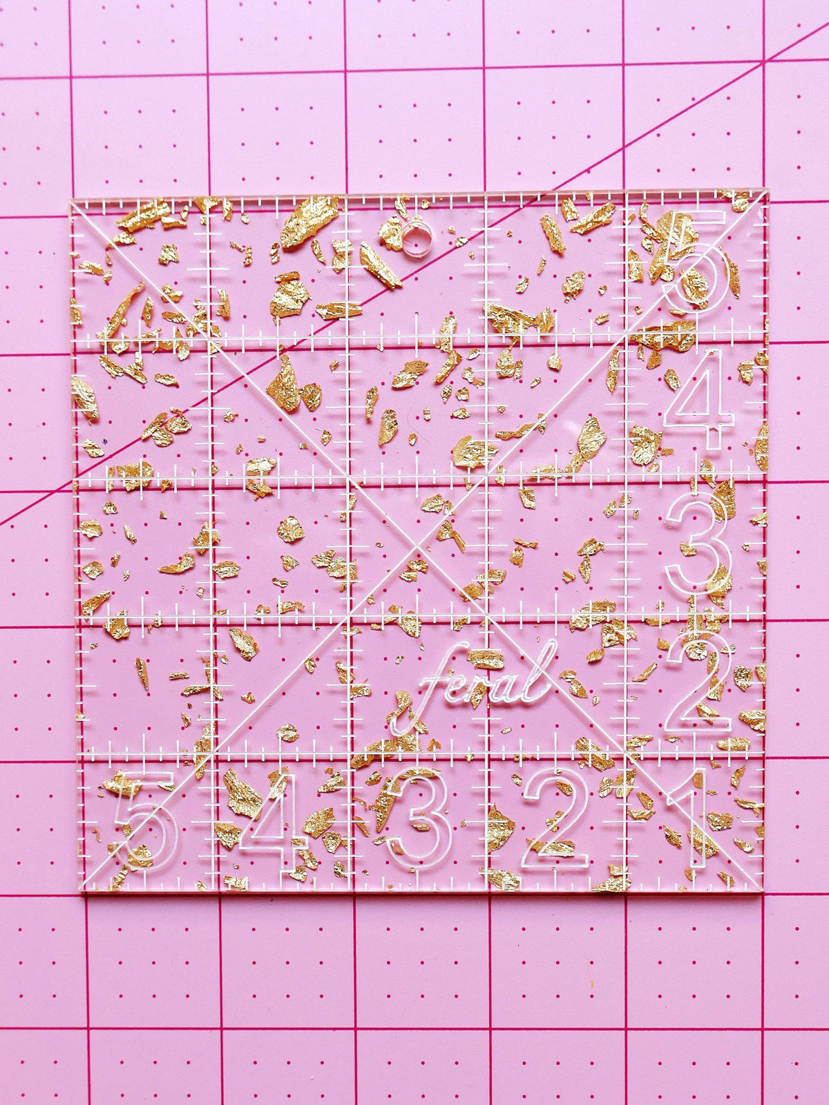 Charm square ruler: Iridescent