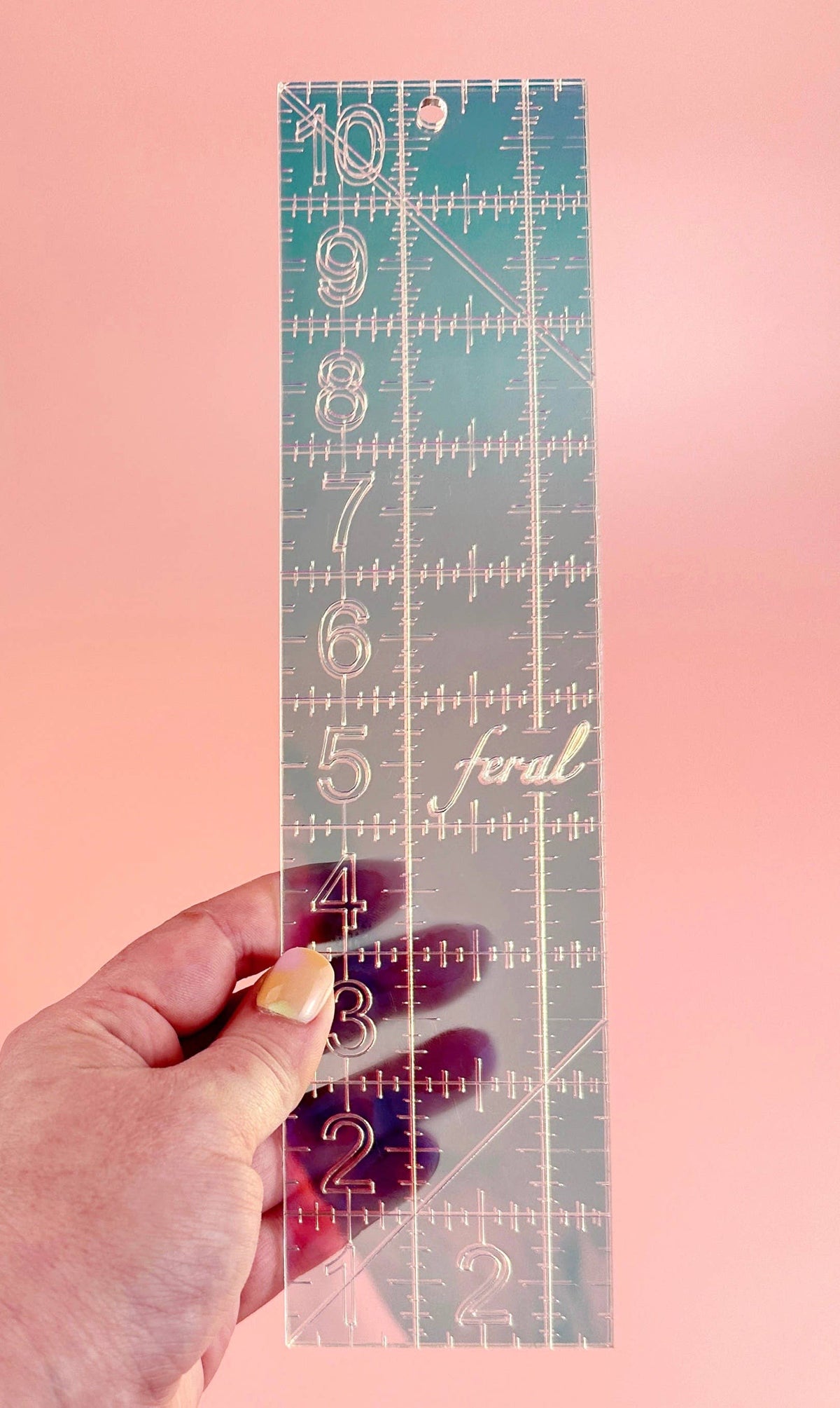 2.5 by 10 in quilting ruler: Confetti