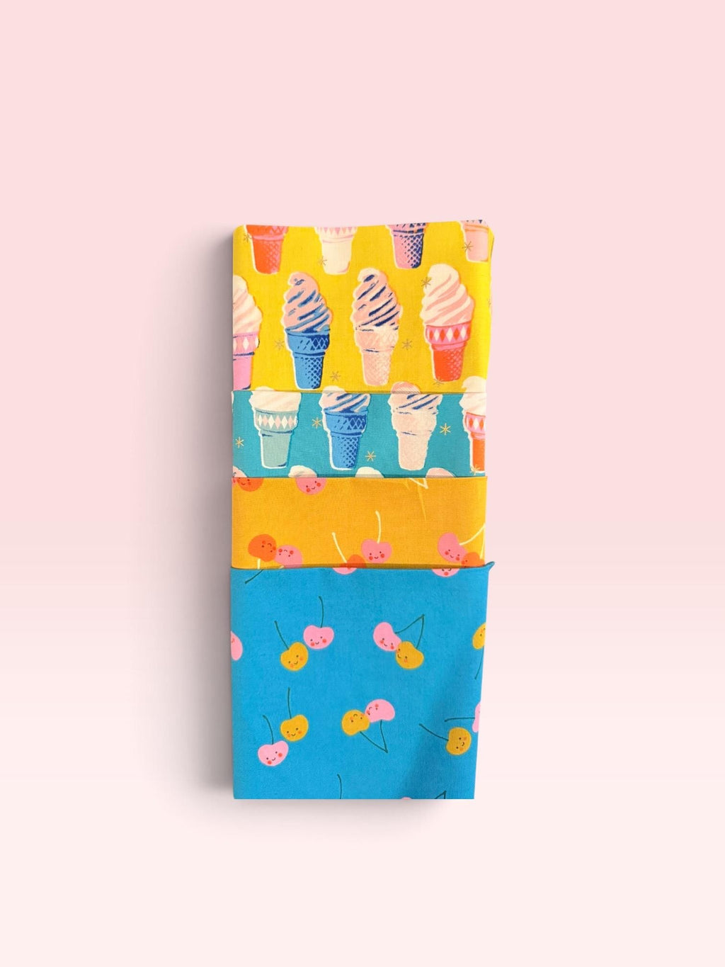 Fabric Bundle for Feature Prints of Ice Cream Sundae