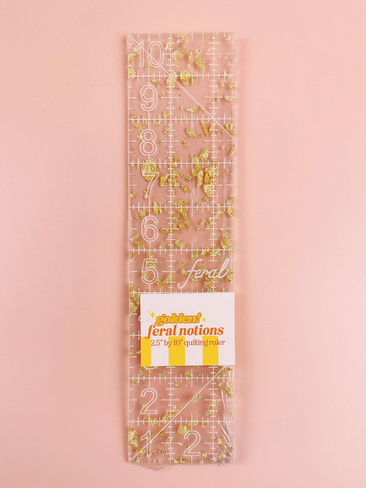 2.5 by 10 in quilting ruler: Confetti