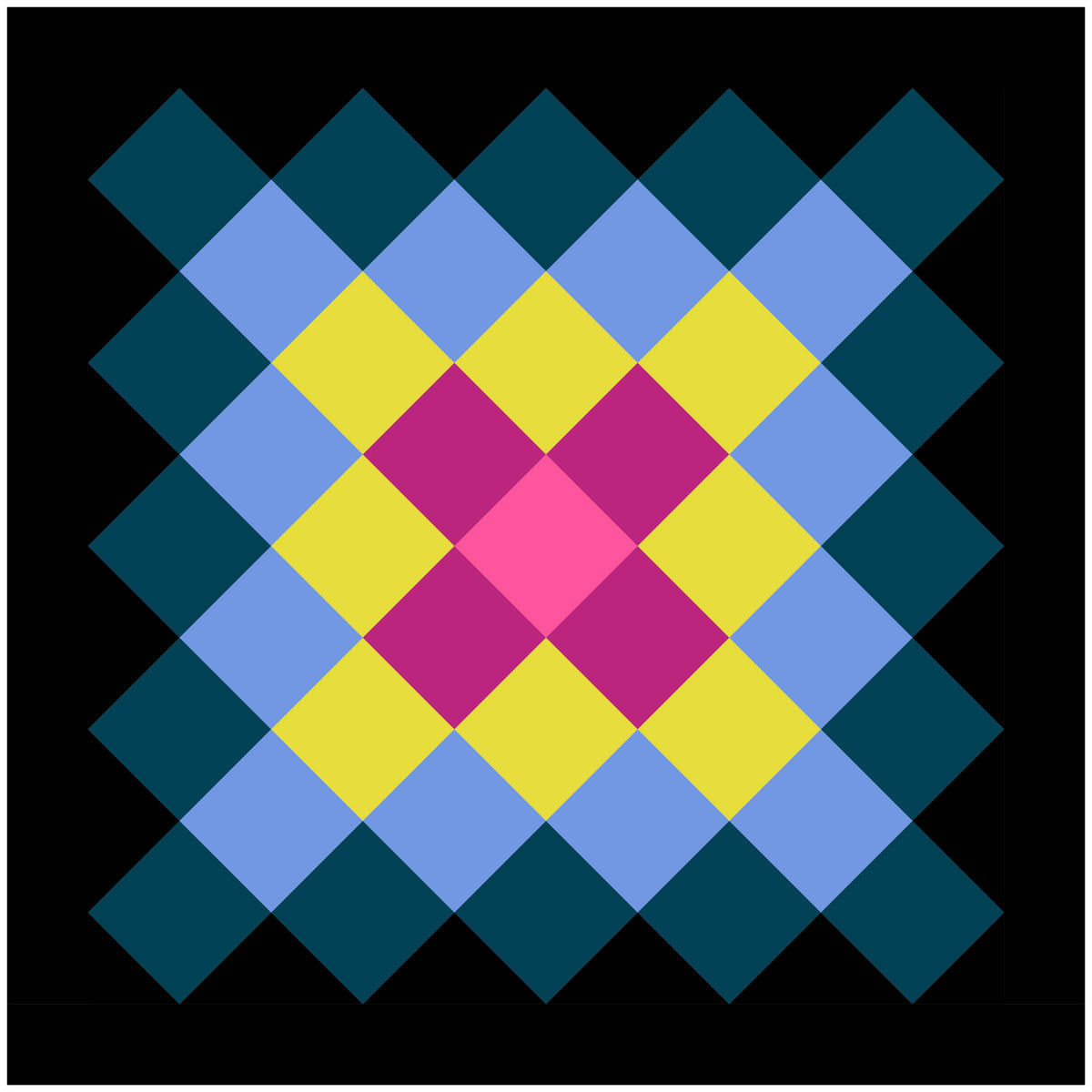 "Sarah" Granny Square | 2" Glitter Quilt Block Sticker