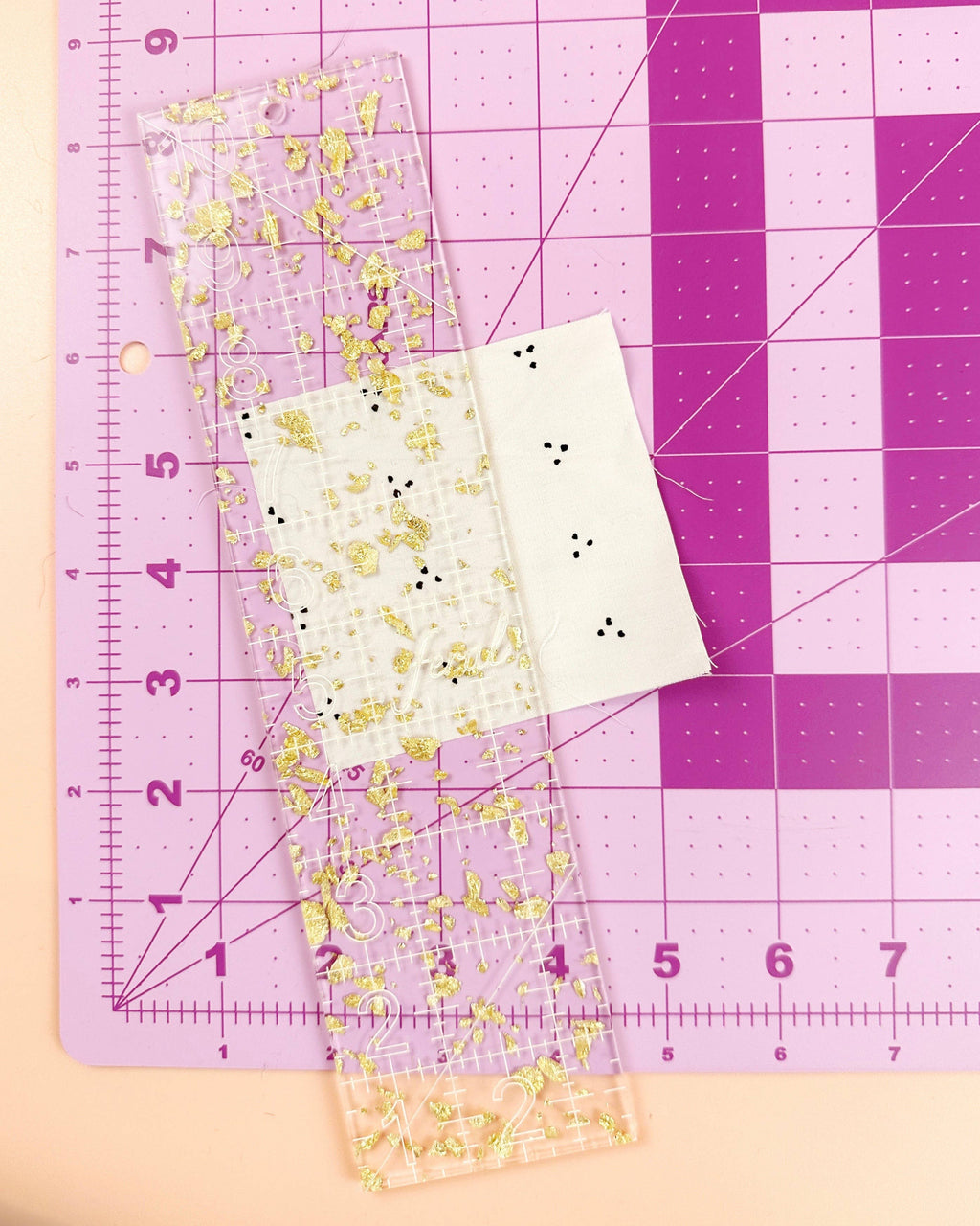 2.5 by 10 in quilting ruler: Confetti