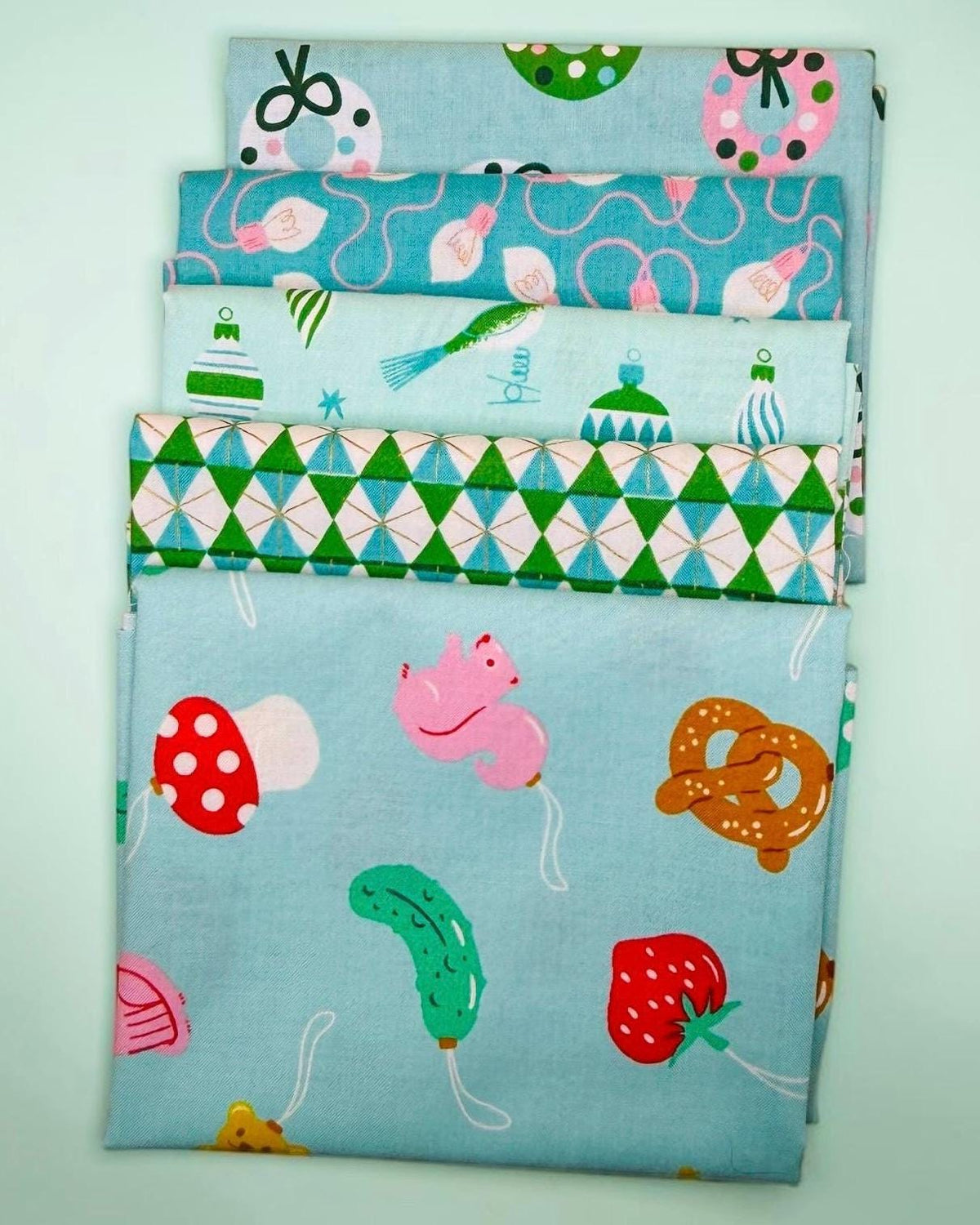 RSS Merry Happy Aqua/Light Blue Bundle