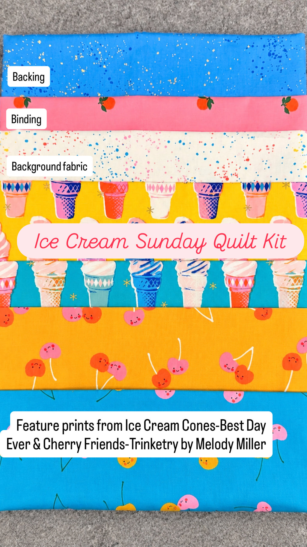 Ice Cream Sunday Quilt Kit