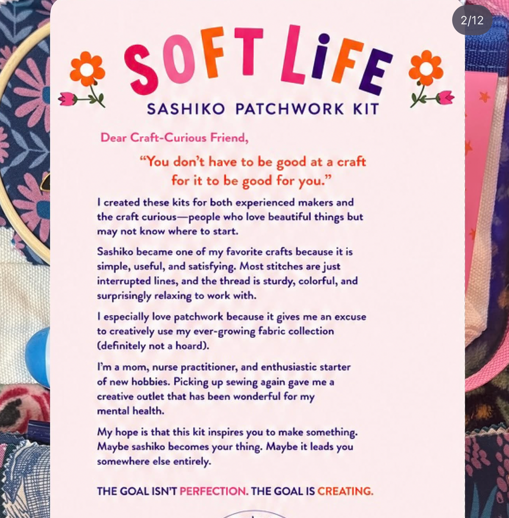 Soft Life Sashiko Patchwork Kit