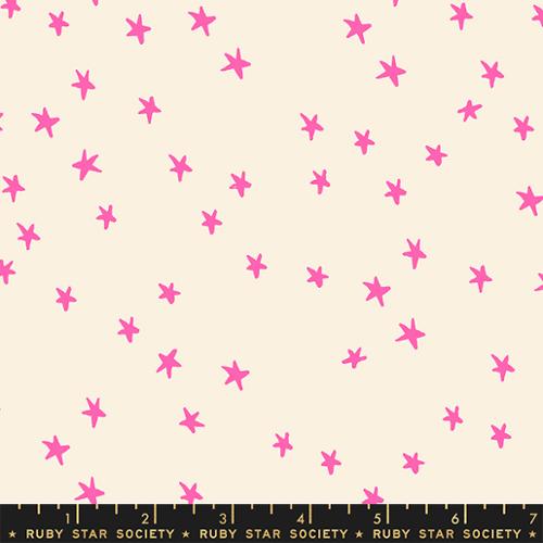 Starry Neon Pink on White