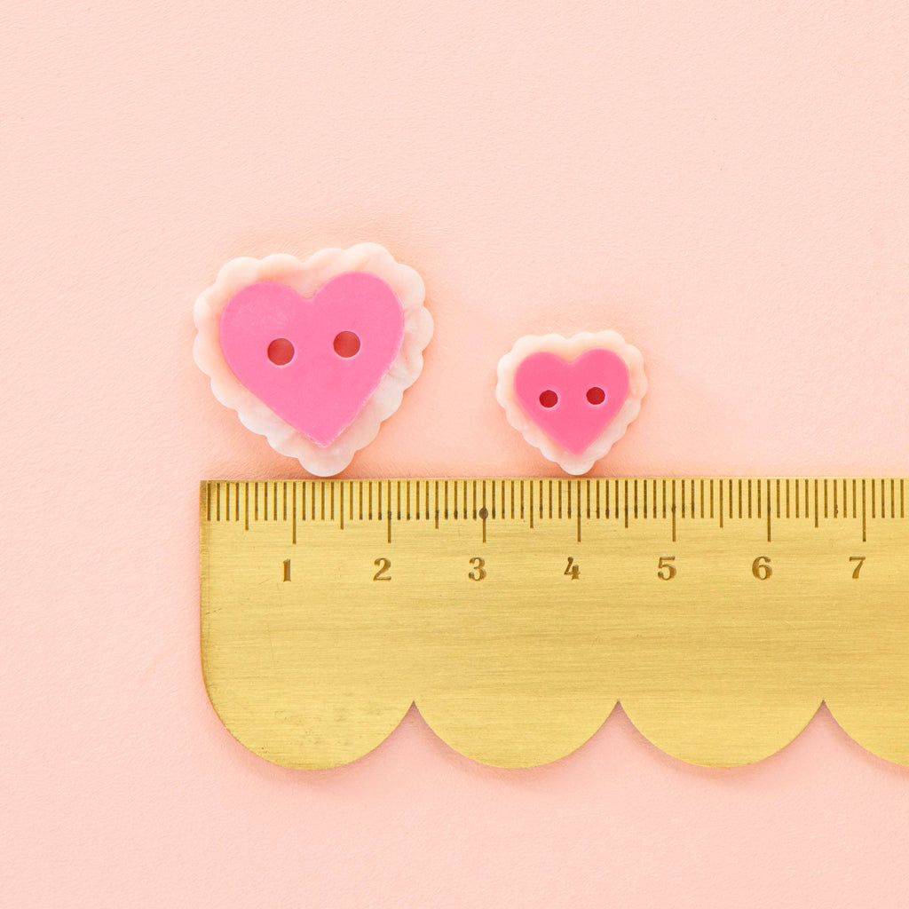 Pink Sweet Heart Small 5/8" Buttons