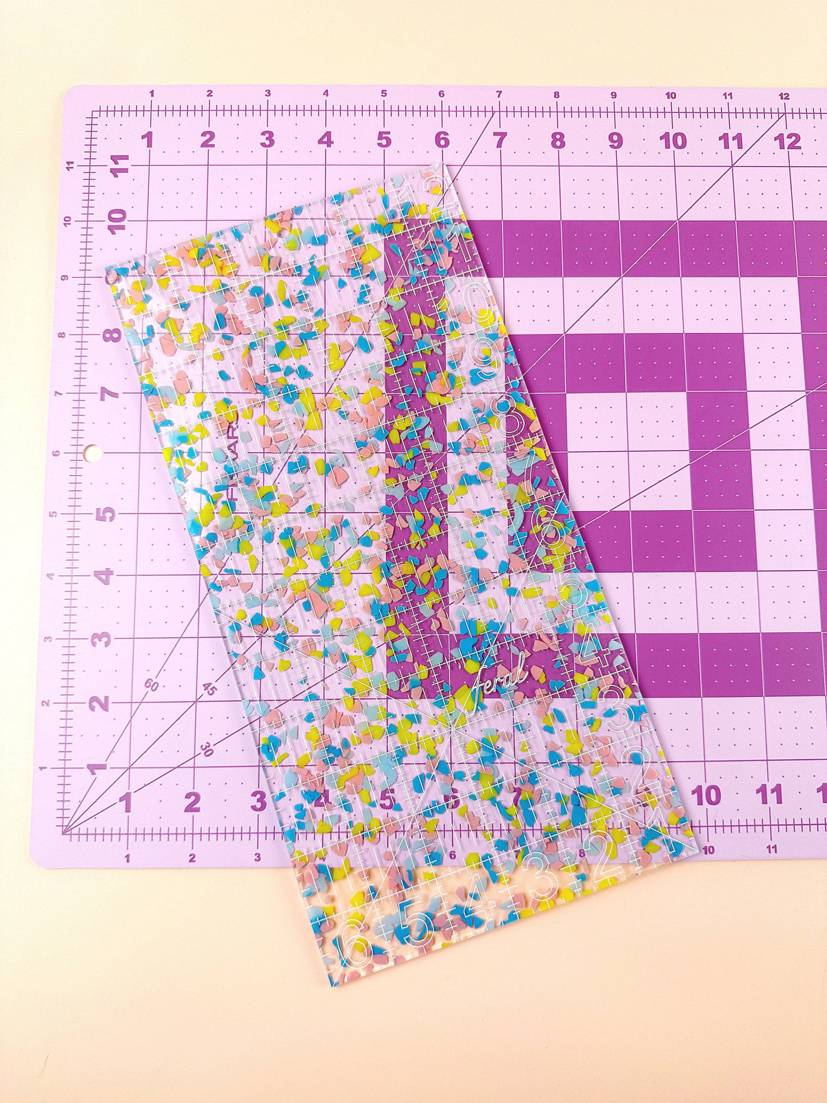 6 x 12 Quilting Ruler: Confetti