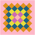 "Kimberly" Granny Square | 2" Glitter Quilt Block Sticker