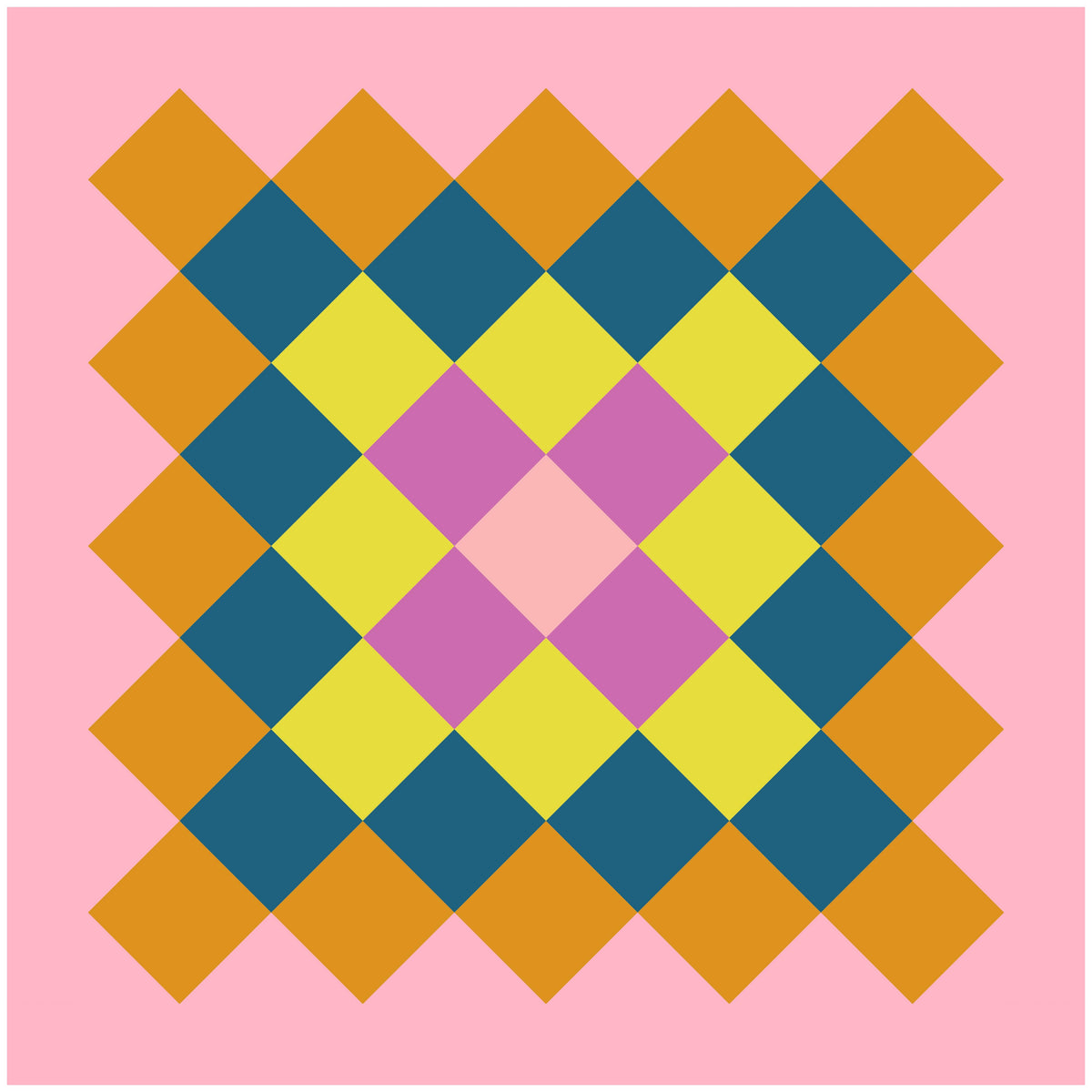 "Kimberly" Granny Square | 2" Glitter Quilt Block Sticker