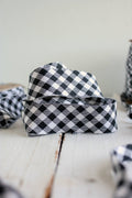 2.5" Bias Quilt Binding for Sewing, Campfire Black Gingham: Prepacked