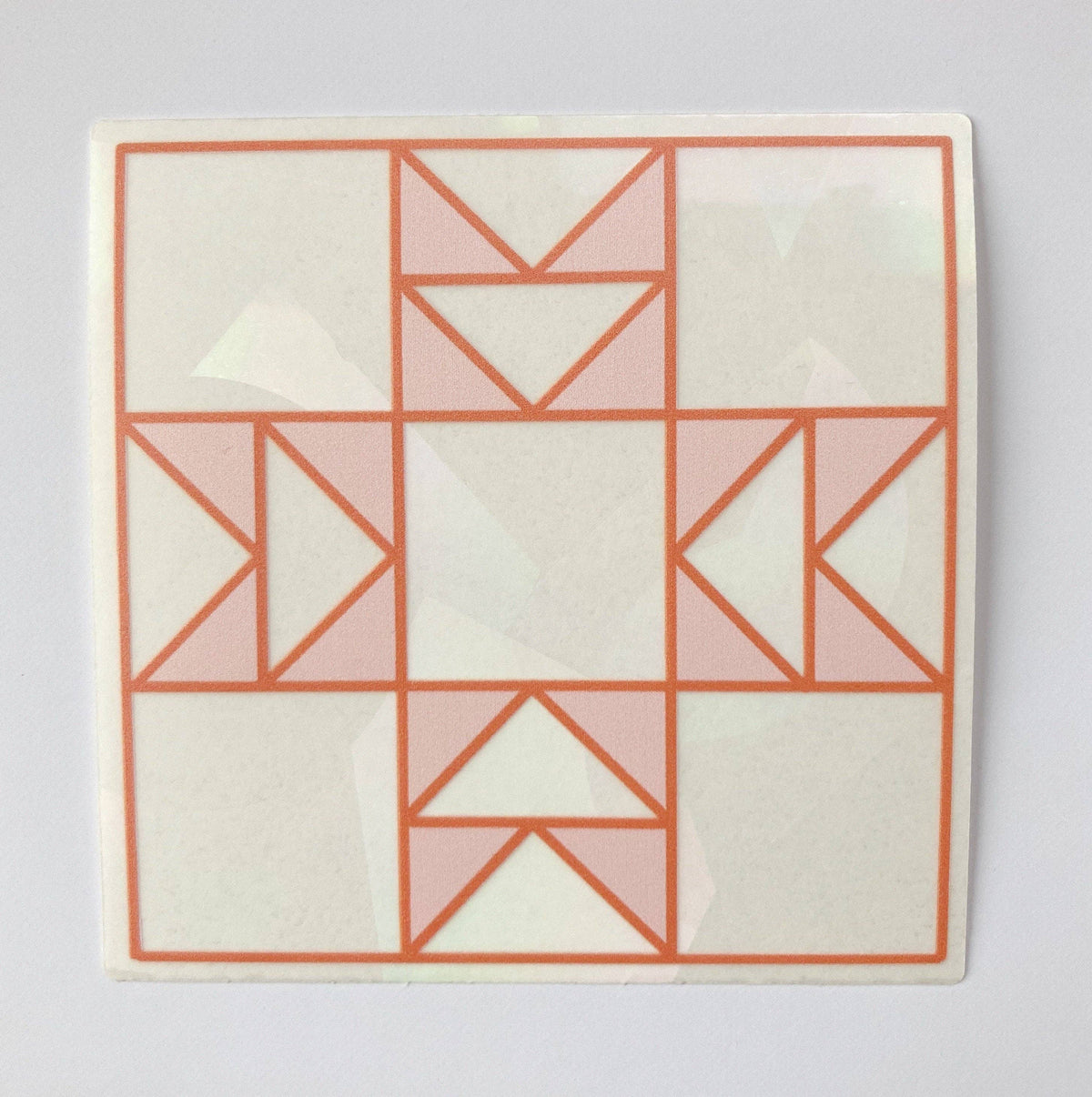 Quilt block rainbow maker window cling sticker