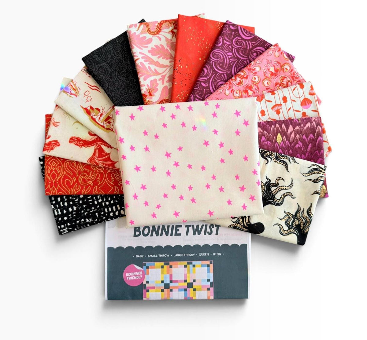 Fireglow Flame and Black White October Small Throw Bonnie Twist