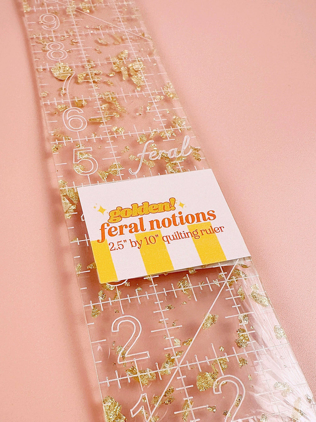 2.5 by 10 in quilting ruler: Confetti