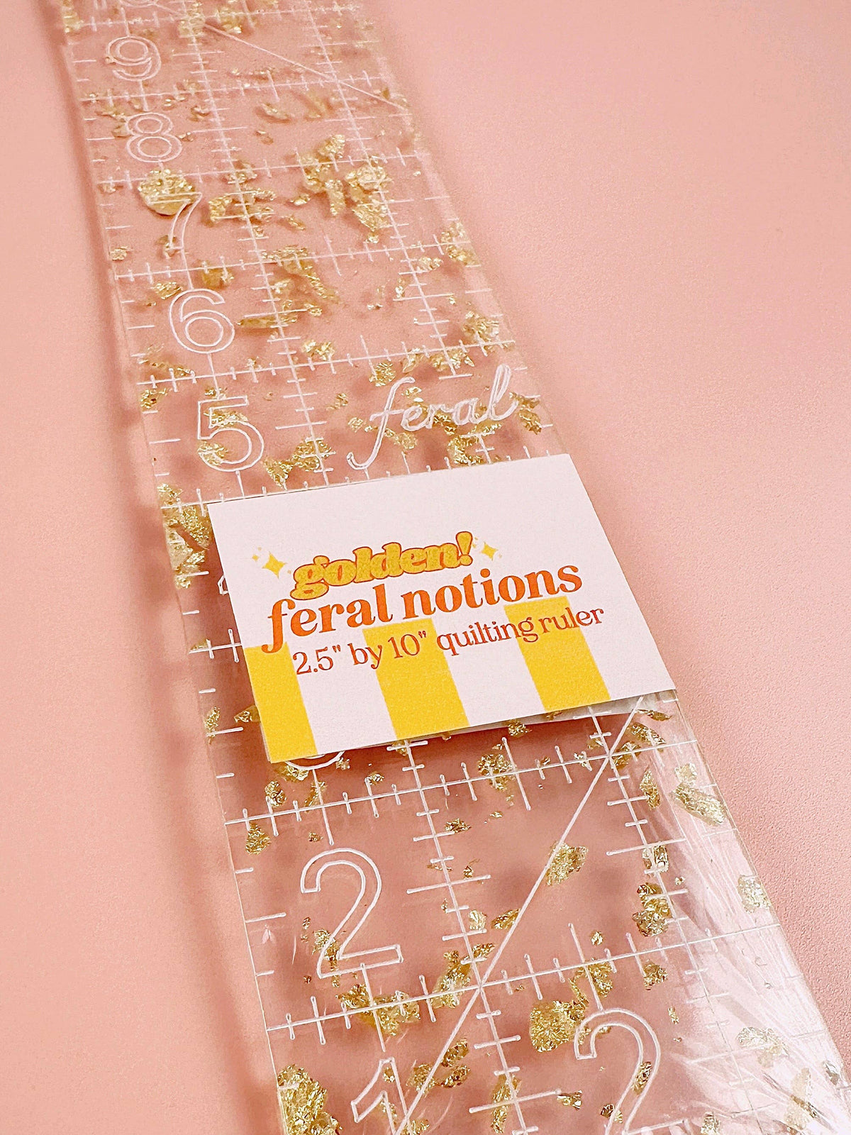 2.5 by 10 in quilting ruler: Confetti
