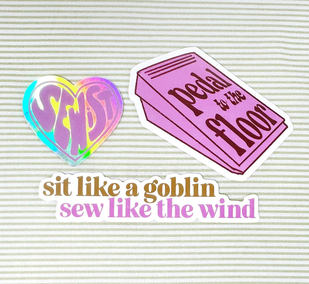 Pedal to the floor sticker