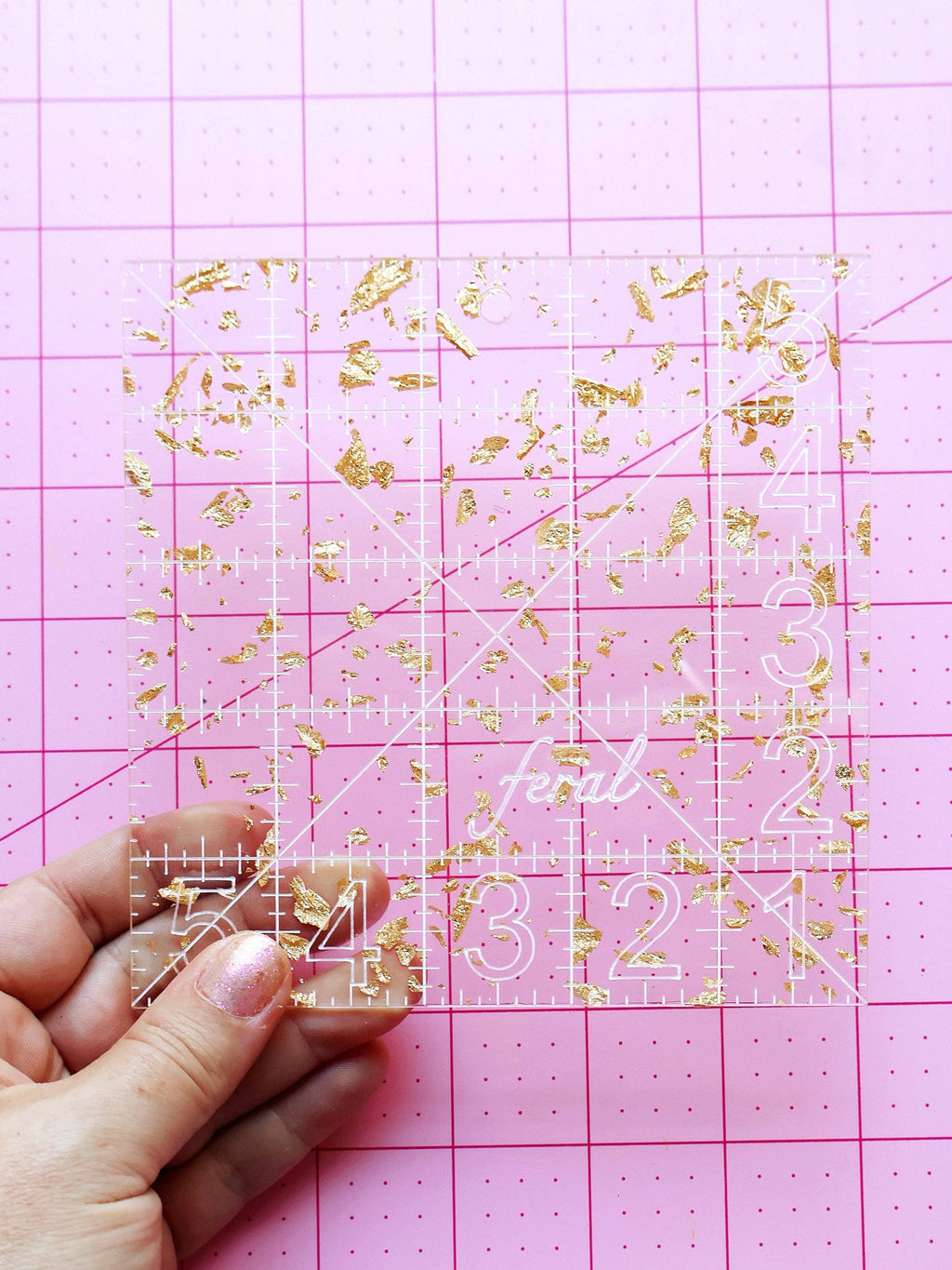 Charm square ruler: Iridescent